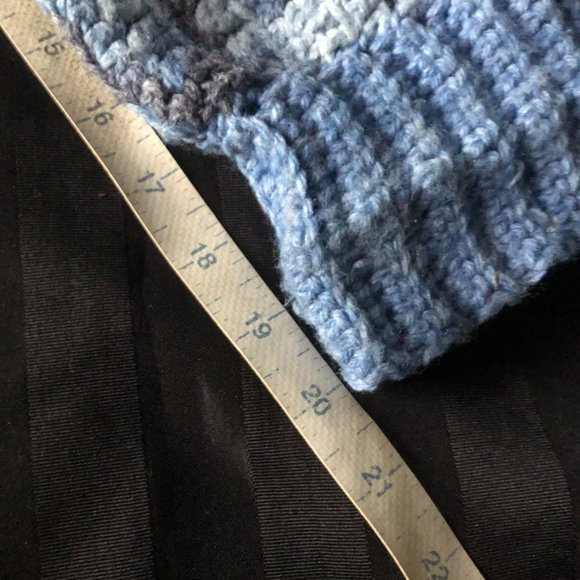 Vintage Hand Knit Chunky, Gorgeous Blue Fair Isle Sweater Excellent Condition - Picture 11 of 12